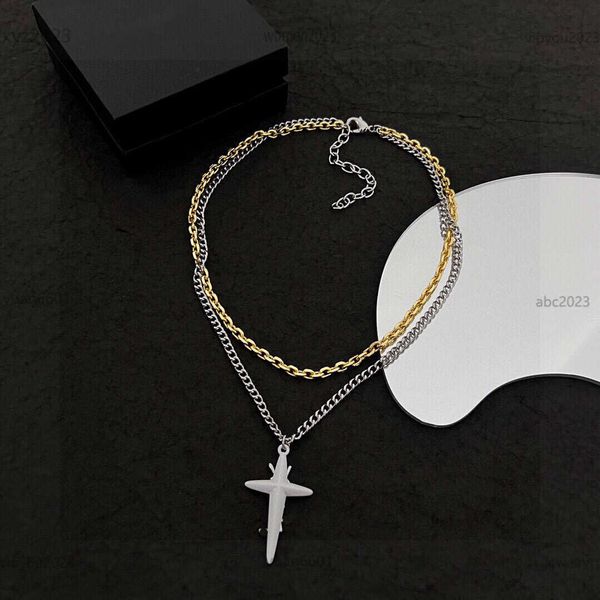 designer women pendant necklaces gold and silver dual color splicing chain jewelry logo cross pendant necklace #including box
designer women pendant necklaces gold and silver dual color splicing chain jewelry logo cross pendant necklace #including box