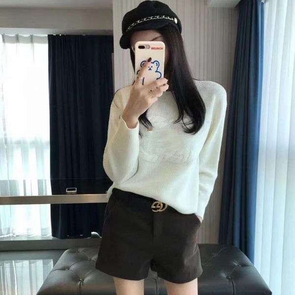 designer women's sweaters knitted embroidery long sleeve knitwear pullover jumprt female clothing solid pink gray top, White;black
designer women's sweaters knitted embroidery long sleeve knitwear pullover jumprt female clothing solid pink gray top, White;black
