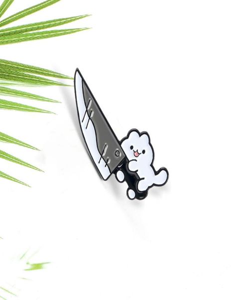 white cat knife enamel brooches pin for women fashion dress coat shirt demin metal brooch pins badges promotion gift 2021 new desi7733031, Gray
white cat knife enamel brooches pin for women fashion dress coat shirt demin metal brooch pins badges promotion gift 2021 new desi7733031, Gray