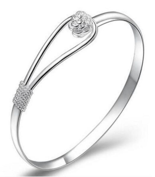 charm bangle bracelets 925 sterling silver rose flower cuff fashion bangle for women jewelry5573230, Black
charm bangle bracelets 925 sterling silver rose flower cuff fashion bangle for women jewelry5573230, Black