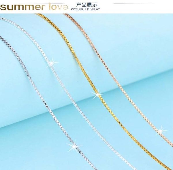 925 sterling silver 065mm 08mm box chain necklace 16quot 18quot for pendants whole jewelry making8844041
925 sterling silver 065mm 08mm box chain necklace 16quot 18quot for pendants whole jewelry making8844041