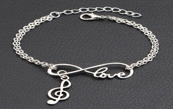 love infinity music note pendant charm bracelets bangles boho fashion handmade silver double link chain bracelets women men jewe2846377, Golden;silver
love infinity music note pendant charm bracelets bangles boho fashion handmade silver double link chain bracelets women men jewe2846377, Golden;silver