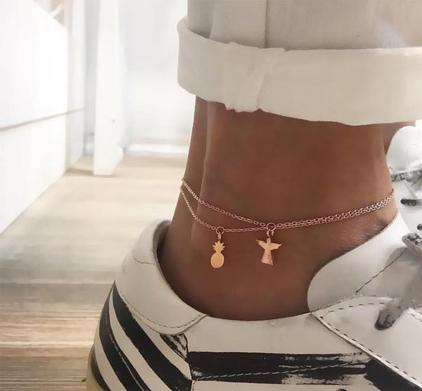 2 pcs set fashion angel pineapple chain pendant multilayer gold anklet set lady casual beach costume jewelry accessories7259244, Red;blue
2 pcs set fashion angel pineapple chain pendant multilayer gold anklet set lady casual beach costume jewelry accessories7259244, Red;blue
