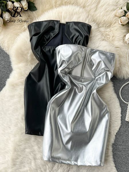 urban dresses singreiny strapless short dress summer sleeveless bodycon hollow out fashion y2k women evening pu leather slim dress 230707, White;black
urban dresses singreiny strapless short dress summer sleeveless bodycon hollow out fashion y2k women evening pu leather slim dress 230707, White;black