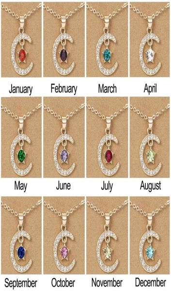 new style moon star birthstone pendant necklace wish card for women crystal gold color clavicle chain mom birthday jewelry gifts6765533, Silver
new style moon star birthstone pendant necklace wish card for women crystal gold color clavicle chain mom birthday jewelry gifts6765533, Silver