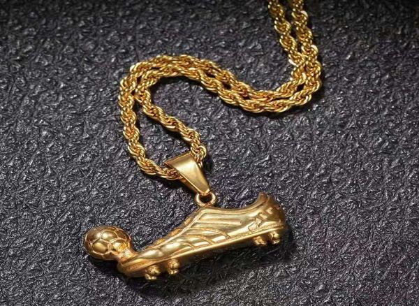 gold silver football shoes pendant necklace for men luxury designer soccer player penants stainless steel hip hop link chain jewel6994770
gold silver football shoes pendant necklace for men luxury designer soccer player penants stainless steel hip hop link chain jewel6994770