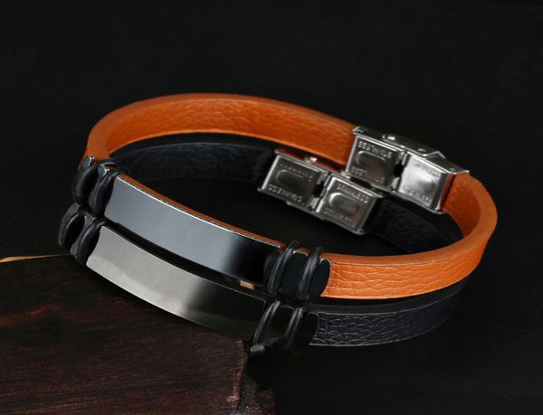 men popular outdoor sports bracelet real brown leather stainless steel charm bracelets for 4221685, Golden;silver
men popular outdoor sports bracelet real brown leather stainless steel charm bracelets for 4221685, Golden;silver