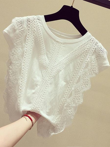 pants fashion clothing solid shirt summer 2023 womens and blouses lace patchwork blusas, White
pants fashion clothing solid shirt summer 2023 womens and blouses lace patchwork blusas, White
