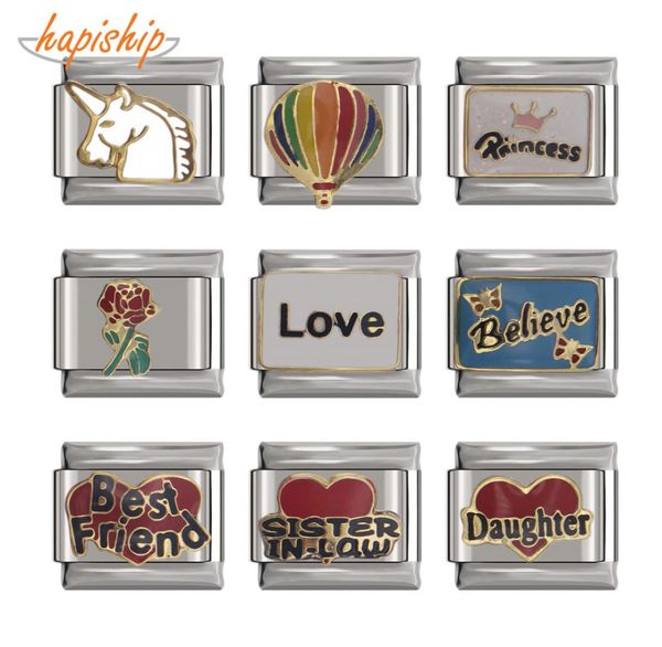 hapiship 9mm width original daisy love unicorn elephant friend dad flower charm fit bracelet stainless steel links dj268156839, Black
hapiship 9mm width original daisy love unicorn elephant friend dad flower charm fit bracelet stainless steel links dj268156839, Black