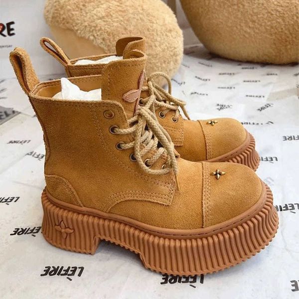 wu xuanyi's same toe thick soles big yellow martin women's 2023 new short english muffin boots straps, Black
wu xuanyi's same toe thick soles big yellow martin women's 2023 new short english muffin boots straps, Black