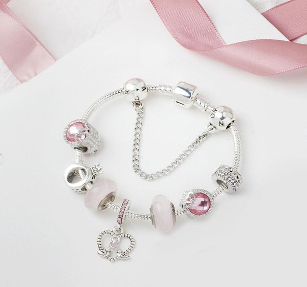 pandora bracelet new glass large bead bracelet silver alloy pink series love bird pendant bracelet 8755896, Golden;silver
pandora bracelet new glass large bead bracelet silver alloy pink series love bird pendant bracelet 8755896, Golden;silver