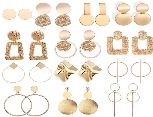 trendy fashion elegant metal hoop earring woman 2019 new vintage gold color korean statement drop earrings accessories brinc2974650, Silver
trendy fashion elegant metal hoop earring woman 2019 new vintage gold color korean statement drop earrings accessories brinc2974650, Silver