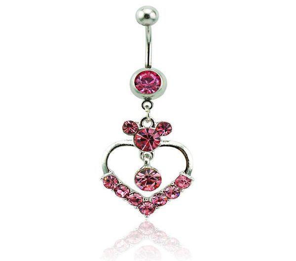body piercing fashion belly button rings surgical steel barbells dangle 2 style rhinestone heart navel rings jewelry5176713, Silver
body piercing fashion belly button rings surgical steel barbells dangle 2 style rhinestone heart navel rings jewelry5176713, Silver