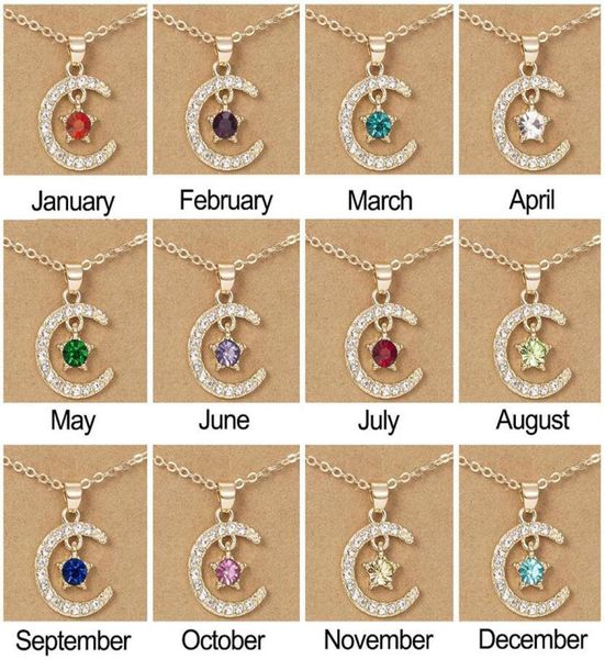 new style moon star birthstone pendant necklace wish card for women crystal gold color clavicle chain mom birthday jewelry gifts1351952, Silver
new style moon star birthstone pendant necklace wish card for women crystal gold color clavicle chain mom birthday jewelry gifts1351952, Silver
