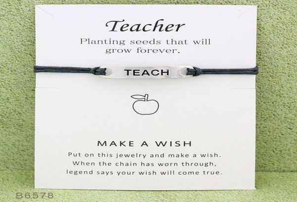new infinity wish bracelets with gift card teach charm wax rope wristband for for teachers039day jewelry gift6584280, Golden;silver
new infinity wish bracelets with gift card teach charm wax rope wristband for for teachers039day jewelry gift6584280, Golden;silver