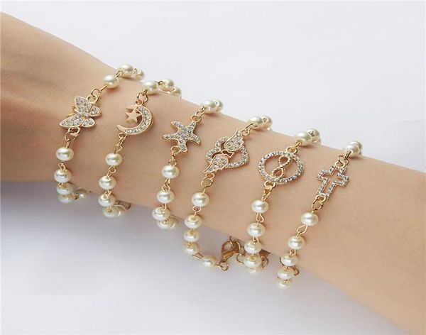 dhl korean fashion star starfish cross butterfly angel wings charm imitation pearl bracelet for women jewelry summer beach style8077332, Golden;silver
dhl korean fashion star starfish cross butterfly angel wings charm imitation pearl bracelet for women jewelry summer beach style8077332, Golden;silver