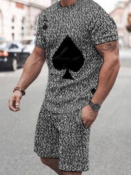 men's tracksuits summer men's fashion tracksuits trend 3d print poker a t-shirt shorts suit 2 pieces casual outfit set male oversi, Gray
men's tracksuits summer men's fashion tracksuits trend 3d print poker a t-shirt shorts suit 2 pieces casual outfit set male oversi, Gray