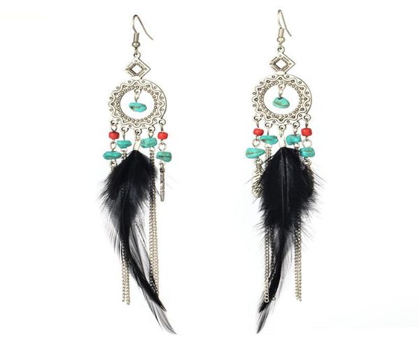 charming elegant ehnic bohemian black feather earrings long pendant ear orenaments for female wedding party accessories jewlery4574645, Silver
charming elegant ehnic bohemian black feather earrings long pendant ear orenaments for female wedding party accessories jewlery4574645, Silver