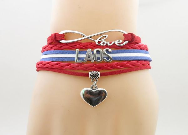 infinity love laos country bracelet heart charm laos national flag red flag bracelets bangles for woman and man3251635, Golden;silver 
infinity love laos country bracelet heart charm laos national flag red flag bracelets bangles for woman and man3251635, Golden;silver
