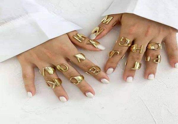 whole letter gold color metal adjustable opening ring initials name alphabet female party personalized party jewelry 3612121, Silver
whole letter gold color metal adjustable opening ring initials name alphabet female party personalized party jewelry 3612121, Silver