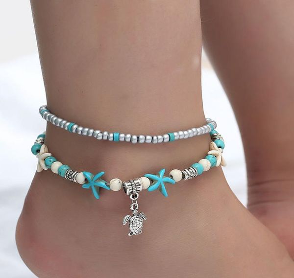 bohemian starfish beads stone anklets for women boho silver color anklet chain bracelet on leg beach ankle jewelry gifts6108652, Red;blue
bohemian starfish beads stone anklets for women boho silver color anklet chain bracelet on leg beach ankle jewelry gifts6108652, Red;blue