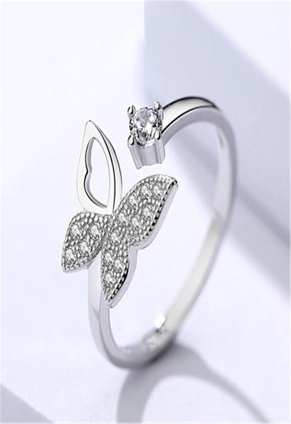 real pure silver color jewelry zircon butterfly ring for women wedding finger open rings anillos anelli8354546
real pure silver color jewelry zircon butterfly ring for women wedding finger open rings anillos anelli8354546