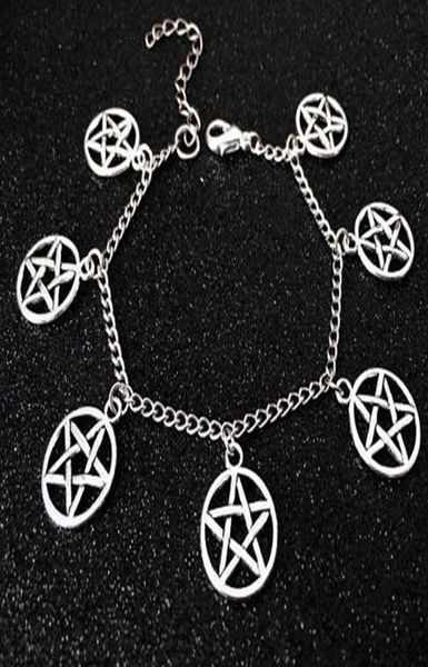 fashion jewellery supernatural power pentagram witchcraft gothic pentacle bracelet charm pendant braided rope bracelet women men1130815, Golden;silver
fashion jewellery supernatural power pentagram witchcraft gothic pentacle bracelet charm pendant braided rope bracelet women men1130815, Golden;silver
