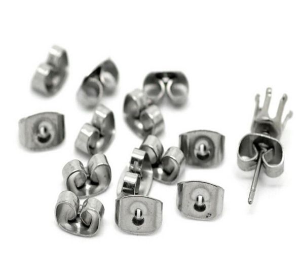 silver tone stainless steel butterfly earrings backings earrings back sersholdersstainless steel earring plugs 200pcs set9743698, White
silver tone stainless steel butterfly earrings backings earrings back sersholdersstainless steel earring plugs 200pcs set9743698, White