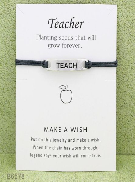 new infinity wish bracelets with gift card teach charm wax rope wristband for for teachers039day jewelry gift1084646, Golden;silver
new infinity wish bracelets with gift card teach charm wax rope wristband for for teachers039day jewelry gift1084646, Golden;silver