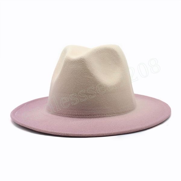british style fedora hats gradient classic big wide brim felted jazz hat women panama wedding church cap sombreros de mujer, Blue;gray
british style fedora hats gradient classic big wide brim felted jazz hat women panama wedding church cap sombreros de mujer, Blue;gray