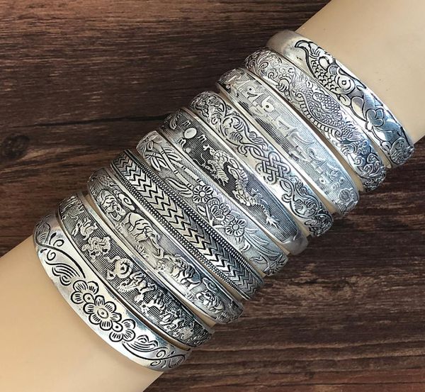new retro cuff bracelets tibetan silver metal carving fish elephant flower bangles vintage gypsy jewelry female gifts5163216, Golden;silver
new retro cuff bracelets tibetan silver metal carving fish elephant flower bangles vintage gypsy jewelry female gifts5163216, Golden;silver