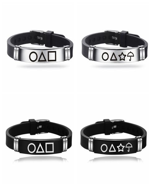 squid game stainless steel silcone bracelet chain pulsera christmas soldier triangle charm bracelets jewelry7224805, Black
squid game stainless steel silcone bracelet chain pulsera christmas soldier triangle charm bracelets jewelry7224805, Black