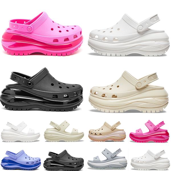 

classic designer slides sandals platform slippers mens womens triple white black grey pink waterproof shoes outdoor, #1