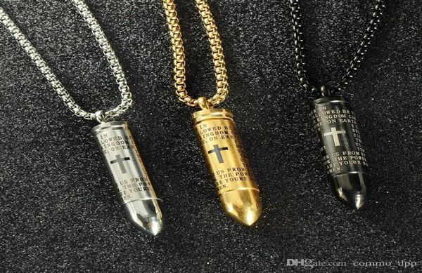 316l stainless steel open bullet pendant necklaces mens cross scripture locket charm gold chains for women hip hop jewelry1794330, Silver
316l stainless steel open bullet pendant necklaces mens cross scripture locket charm gold chains for women hip hop jewelry1794330, Silver