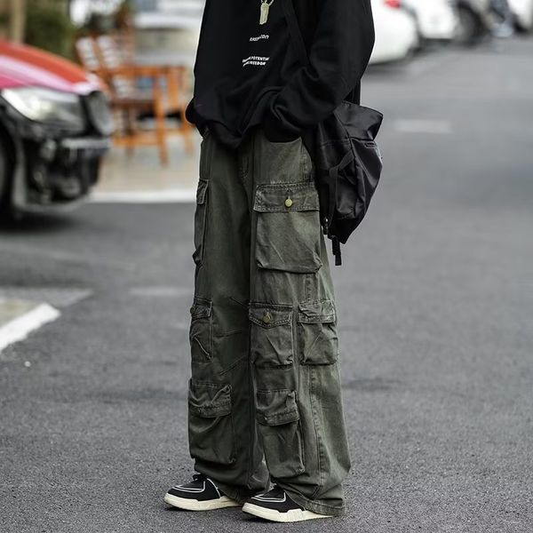 men's pants street multipocket overalls harajuku style loose casual high retro womens slacks hip hop trousers 230707, Black
men's pants street multipocket overalls harajuku style loose casual high retro womens slacks hip hop trousers 230707, Black