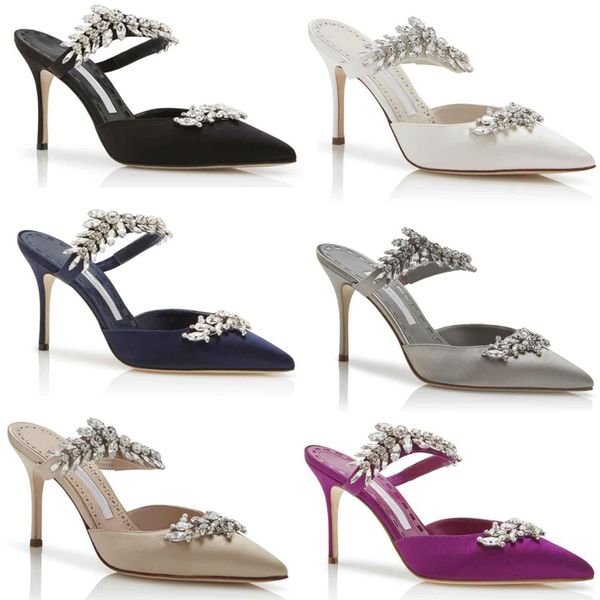 luxury brands lurum sandals slide shoes for women manolos high heels satin crystal-embellished satin mules pointed toe slipper pumps eu35-42, Black
luxury brands lurum sandals slide shoes for women manolos high heels satin crystal-embellished satin mules pointed toe slipper pumps eu35-42, Black