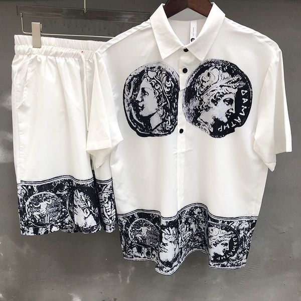 men's tracksuits hawaiian shirt streetwear abstract portrait print shirts tracksuit set hip hop casual beach holiday short sleeve suit, Gray
men's tracksuits hawaiian shirt streetwear abstract portrait print shirts tracksuit set hip hop casual beach holiday short sleeve suit, Gray