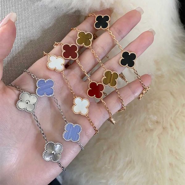 lucky white shell five flower bracelet purple jade chalcedony red agate laser sterling silver 18k rose gold light luxury handpiece, Golden;silver
lucky white shell five flower bracelet purple jade chalcedony red agate laser sterling silver 18k rose gold light luxury handpiece, Golden;silver