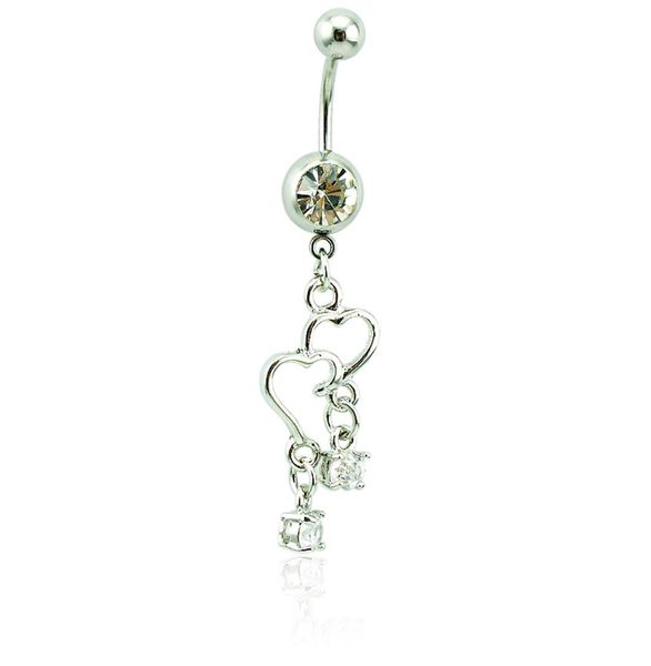 belly button rings surgical steel barbell dangle double heart mix gem navel body piercing jewelry1360853, Silver
belly button rings surgical steel barbell dangle double heart mix gem navel body piercing jewelry1360853, Silver