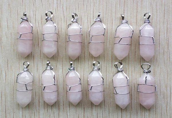 silver color wire wrapped rose quartz hexagon pendulum chakra charms pendant healing pink crystal stone hangings fashion jewelry m8172357, Bronze;silver
silver color wire wrapped rose quartz hexagon pendulum chakra charms pendant healing pink crystal stone hangings fashion jewelry m8172357, Bronze;silver