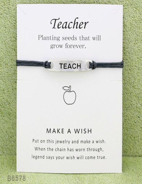 new infinity wish bracelets with gift card teach charm wax rope wristband for for teachers039day jewelry gift1535298, Golden;silver
new infinity wish bracelets with gift card teach charm wax rope wristband for for teachers039day jewelry gift1535298, Golden;silver