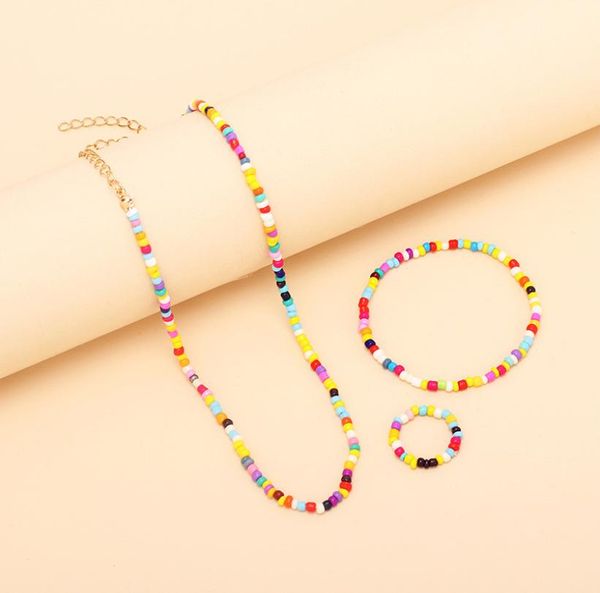 bohemian style summer beach jewelry set colorful ring bracelet necklace for gift1390909, Silver
bohemian style summer beach jewelry set colorful ring bracelet necklace for gift1390909, Silver