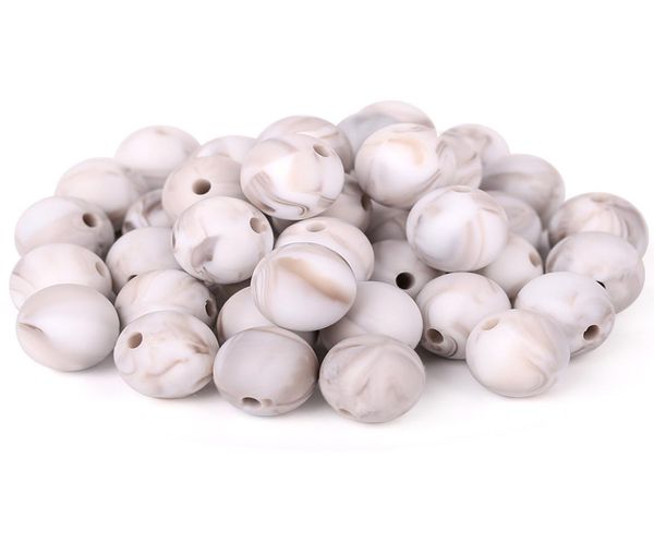 silicone beads marble baby safe silicone round beads 9mm 12mm 15mm bpa silicone teething necklace beads diy jewelry5919548