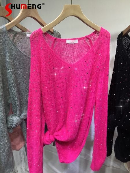 women s sweaters fashion candy color sweater for women autumn and winter v neck long sleeve knitted female 230707, White;black
women s sweaters fashion candy color sweater for women autumn and winter v neck long sleeve knitted female 230707, White;black
