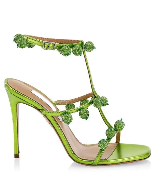 women wedding party sandal high heels aquazzuras designer cerise sandal 105mm strap sandals luxury brand super quality with box 35-42, Black
women wedding party sandal high heels aquazzuras designer cerise sandal 105mm strap sandals luxury brand super quality with box 35-42, Black