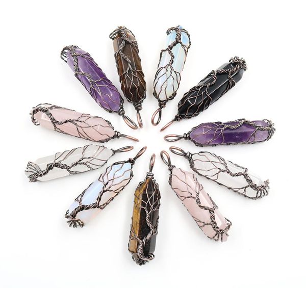 retrotree of life wire wrapped crystal pillar charm round rose quartz healing blue white stones pendant diy jewelry making1192326, Bronze;silver
retrotree of life wire wrapped crystal pillar charm round rose quartz healing blue white stones pendant diy jewelry making1192326, Bronze;silver