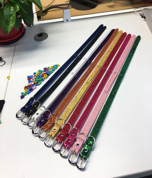 10pcs 8100mm18x550mm mixed color bling pu leather pet dog collar belts neck chain diy pet name by 8mm slide charms letters8630409, Blue;slivery
10pcs 8100mm18x550mm mixed color bling pu leather pet dog collar belts neck chain diy pet name by 8mm slide charms letters8630409, Blue;slivery
