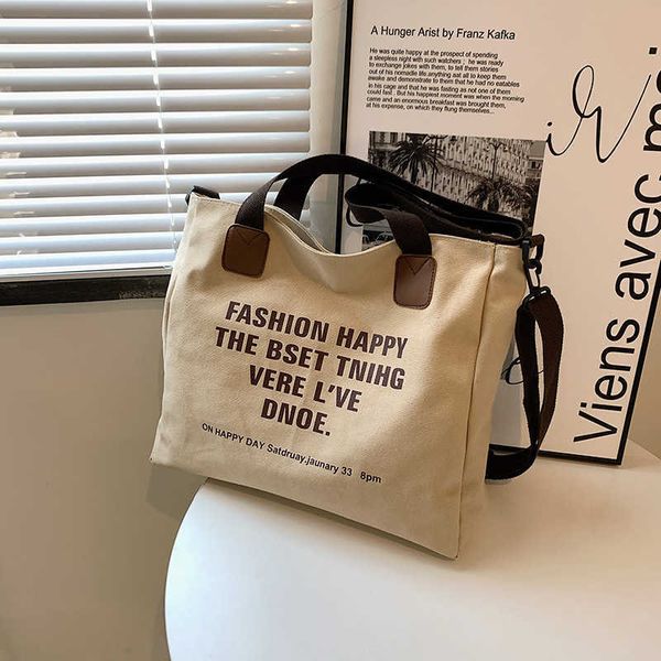 simple canvas large capacity leisure bag women's new lazy style one shoulder fashion printed letter tote bag
simple canvas large capacity leisure bag women's new lazy style one shoulder fashion printed letter tote bag