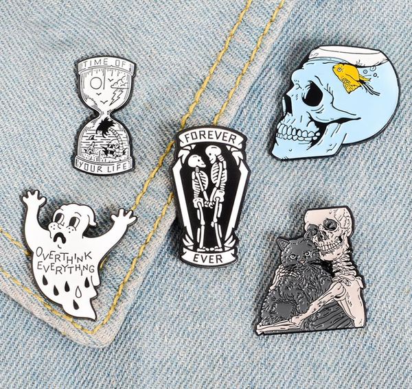 your life hourglass enamel pins ghost skeleton fish tank skull badge brooch bag denim shirt lapel pin gothic cat jewelry gift4784359, Gray
your life hourglass enamel pins ghost skeleton fish tank skull badge brooch bag denim shirt lapel pin gothic cat jewelry gift4784359, Gray