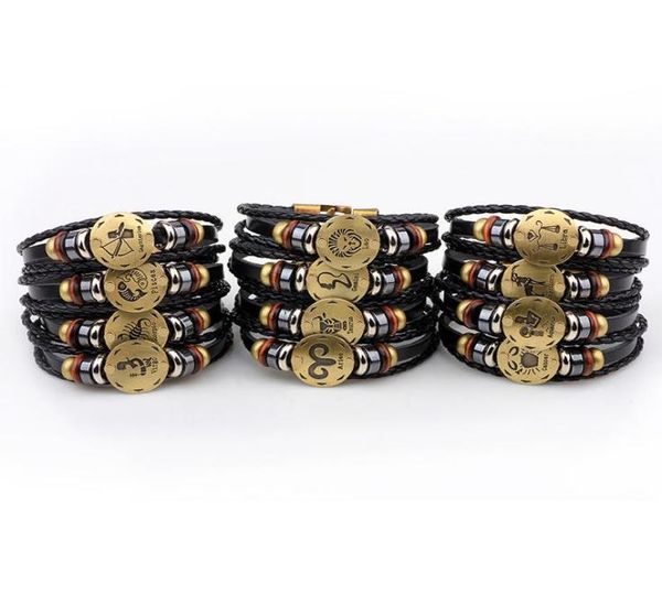 fashion twelve constellations leather zodiac bracelet 12 the zodiac braclet weave rope bracelet jewelry bijoux gift4189569, Golden;silver
fashion twelve constellations leather zodiac bracelet 12 the zodiac braclet weave rope bracelet jewelry bijoux gift4189569, Golden;silver